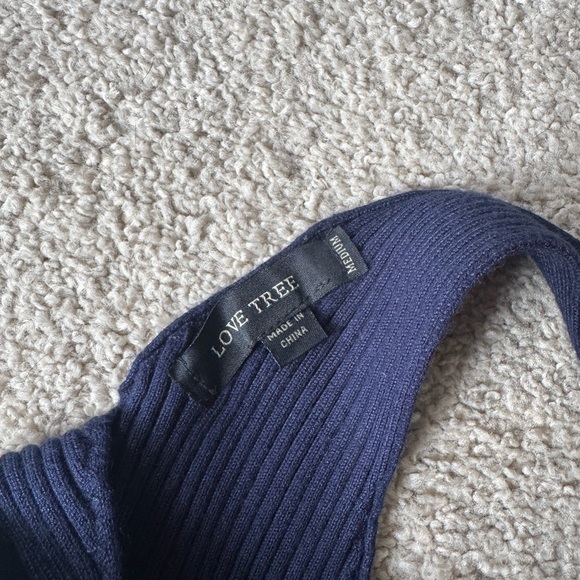 Love Tree Knit Navy Dress - Picture 4 of 4